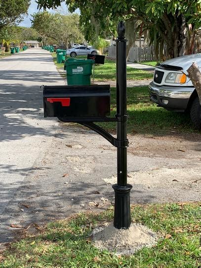 in ground steel mailbox post